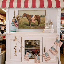 Load image into Gallery viewer, Bay Mare Horse With American Flag
