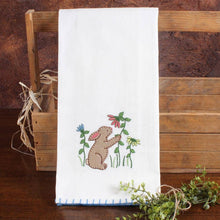 Load image into Gallery viewer, Bunny and Flowers Towel

