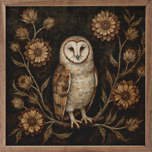 Floral Autumn Owl