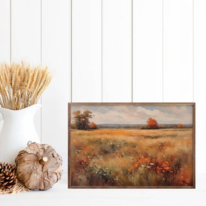 Autumn Field With Orange