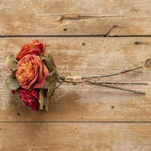 Load image into Gallery viewer, 14&quot; Orange &amp; Burgundy Dried Rose Bundle

