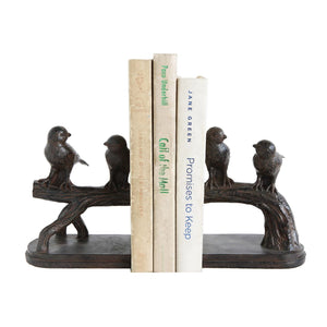 Birds on Branch Bookend Set