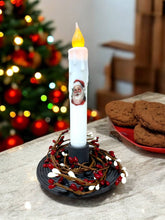 Load image into Gallery viewer, Santa Christmas LED Battery Operated Timer Taper Candles

