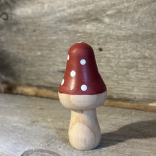 Load image into Gallery viewer, Red Cap Decorative Wood Mushrooms
