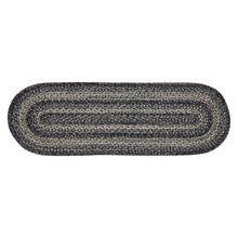 Load image into Gallery viewer, Sawyer Mill Black White Jute Oval Runner 12x36
