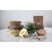 Load image into Gallery viewer, Reusable Fabric Beeswax Food Covers
