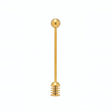 Load image into Gallery viewer, Stainless Steel Honey Dipper with Gold Finish
