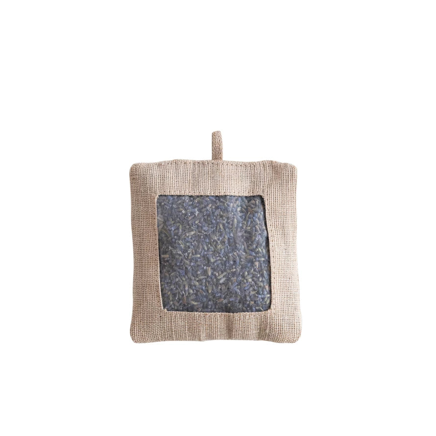 Jute and Cotton Organza Lavender Sachet