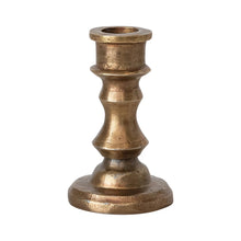 Load image into Gallery viewer, Cast Aluminum Taper Holder - Antique Brass Finish
