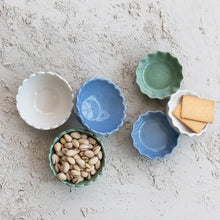 Load image into Gallery viewer, Stoneware Scalloped Bowls and Plates
