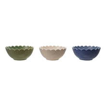 Load image into Gallery viewer, Stoneware Scalloped Bowls and Plates
