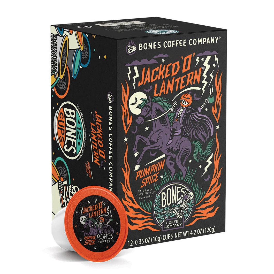 Jacked O Lantern Bones Cups - 12 Count