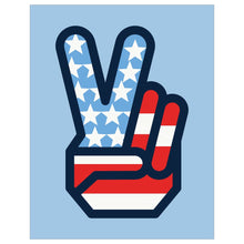 Load image into Gallery viewer, American Flag Peace V Sign Magnet
