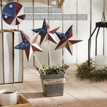 Load image into Gallery viewer, Painted Metal American Flag Theme Star on Pick
