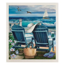 Load image into Gallery viewer, Seaside Escape Summer Swedish Dishcloth
