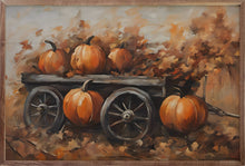 Load image into Gallery viewer, Pumpkins On Wagon
