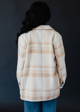 Load image into Gallery viewer, Tan and Cream Plaid Jacket
