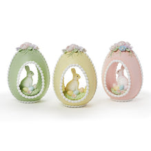 Load image into Gallery viewer, Easter Sugar Egg with Bunny Hand-Painted Decor
