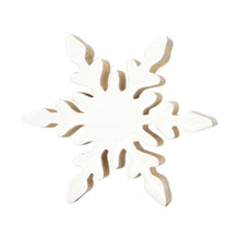 Load image into Gallery viewer, White Enamel Snowflake Shelf Sitter
