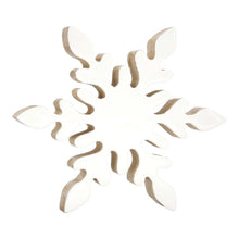 Load image into Gallery viewer, White Enamel Snowflake Shelf Sitter
