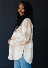 Load image into Gallery viewer, Tan and Ivory Plaid Flannel
