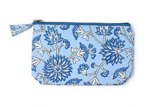 Load image into Gallery viewer, Blue Block Print Multipurpose Pouches
