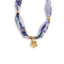 Load image into Gallery viewer, Tied to You Adjustable Scarf Necklace with Waterproof Heart/Flower Charms
