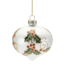 Load image into Gallery viewer, Holly Glass Ornaments

