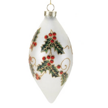 Load image into Gallery viewer, Holly Glass Ornaments
