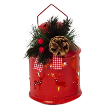 Load image into Gallery viewer, Lighted Holiday Metal Lanterns
