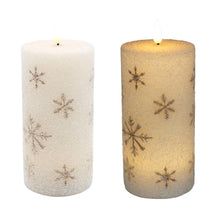 Load image into Gallery viewer, Snowflake LED Pillar Candles
