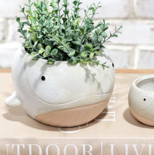 Load image into Gallery viewer, Beige Whale Planters

