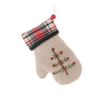 Plaid Mitten and Stocking Ornaments