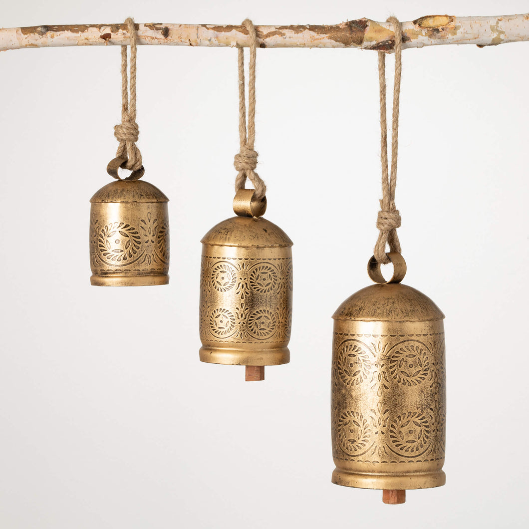 Gold Metal Embossed Bell
