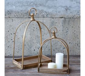 Gold Metal and Wood Displayers