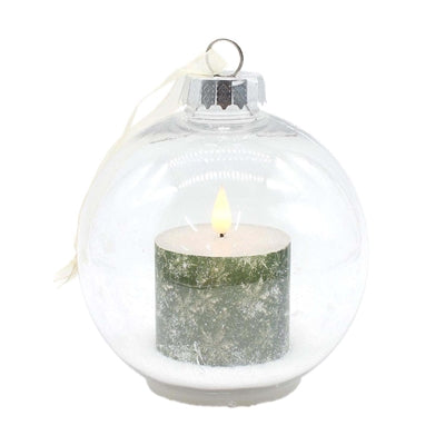 Plastic Ball Ornament with LED Candles