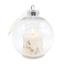 Load image into Gallery viewer, Plastic Ball Ornament with LED Candles

