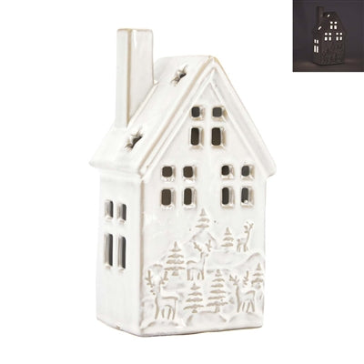 Porcelain LED Engraved Cream House