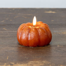 Load image into Gallery viewer, Orange Pumpkin Candle with 3D Flame
