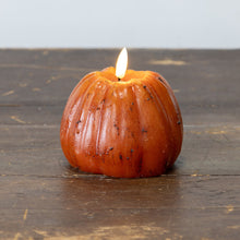 Load image into Gallery viewer, Orange Pumpkin Candle with 3D Flame
