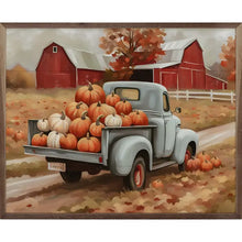 Load image into Gallery viewer, Halloween and Fall Framed Seasonal Pictures with Natural Wood Frames
