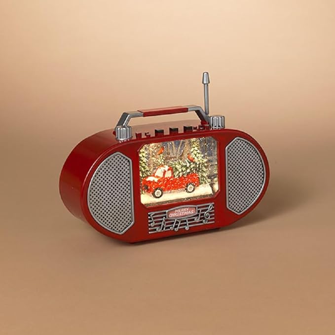 Lighted Musical Spinning Water Globe Radio