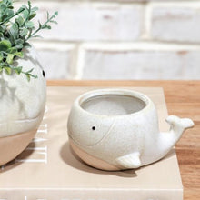 Load image into Gallery viewer, Beige Whale Planters
