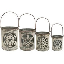 Load image into Gallery viewer, White Vintage Snowflake Bucket
