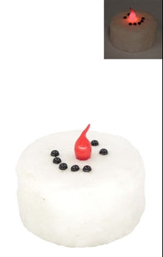 Snowman Face LED Tea Light