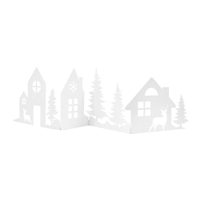 Snowy Village Silhouette Stand