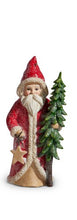 Load image into Gallery viewer, Red Santa with Tree Ornament
