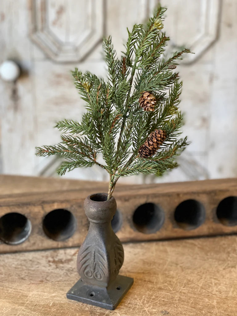 White Spruce with Pinecones Pick