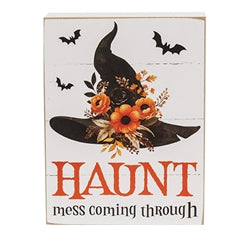 Wicked Haunt Witch Hat Shelf Block