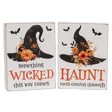 Load image into Gallery viewer, Wicked Haunt Witch Hat Shelf Block
